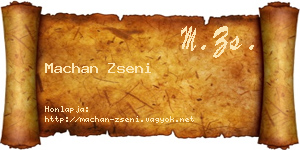 Machan Zseni névjegykártya